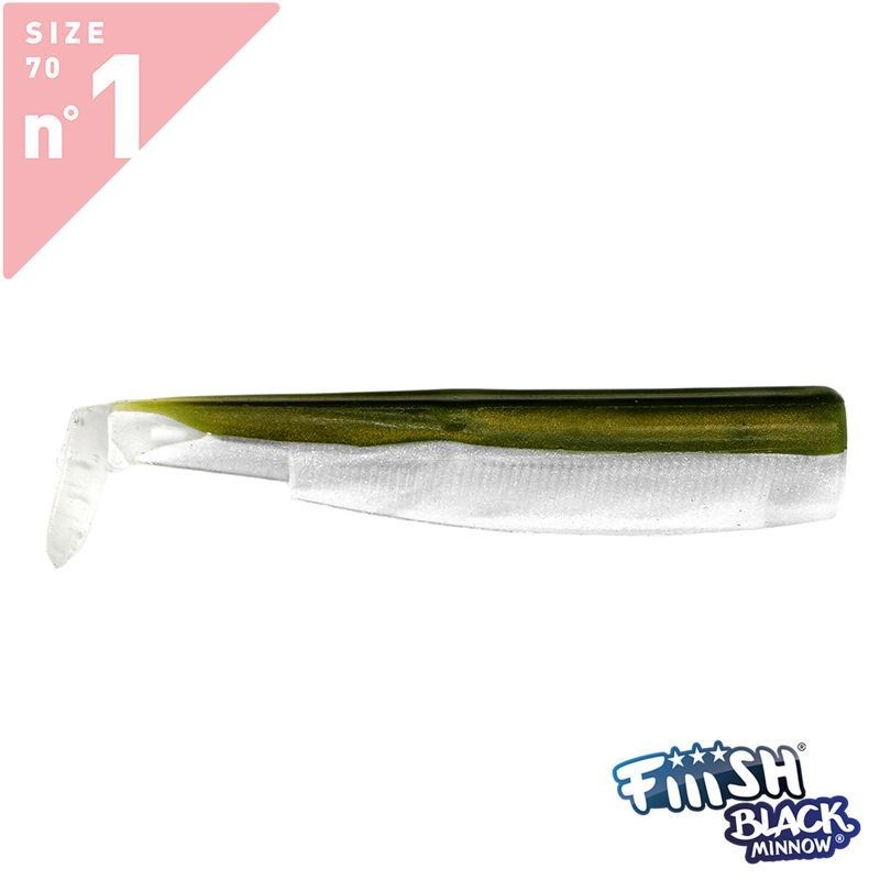 Fiiish Black Minnow BM70/1 BM037 4 X Corps (Gövde) 7cm Khaki