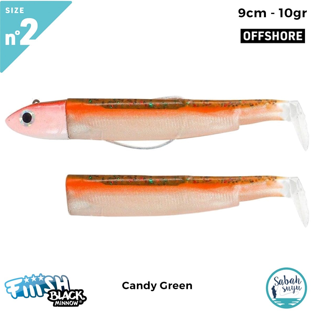 Fiiish Black Minnow BM90/2 BM1307 Combo Offshore 9cm 10gr Candy Green