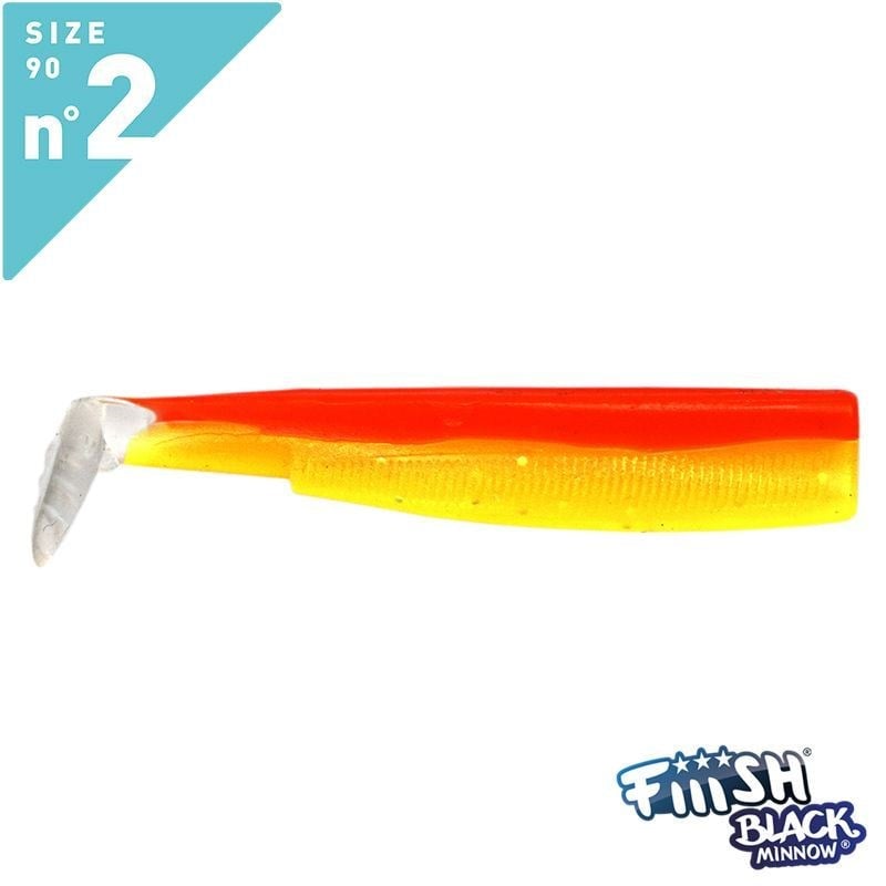 Fiiish Black Minnow BM90/2 BM190 3 X Corps (Gövde) 9cm Jaune Orange