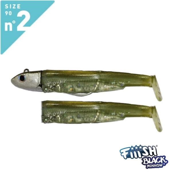 Fiiish Black Minnow BM90/2 BM897 Combo Offshore 9cm 10gr Khaki Shiny Glow