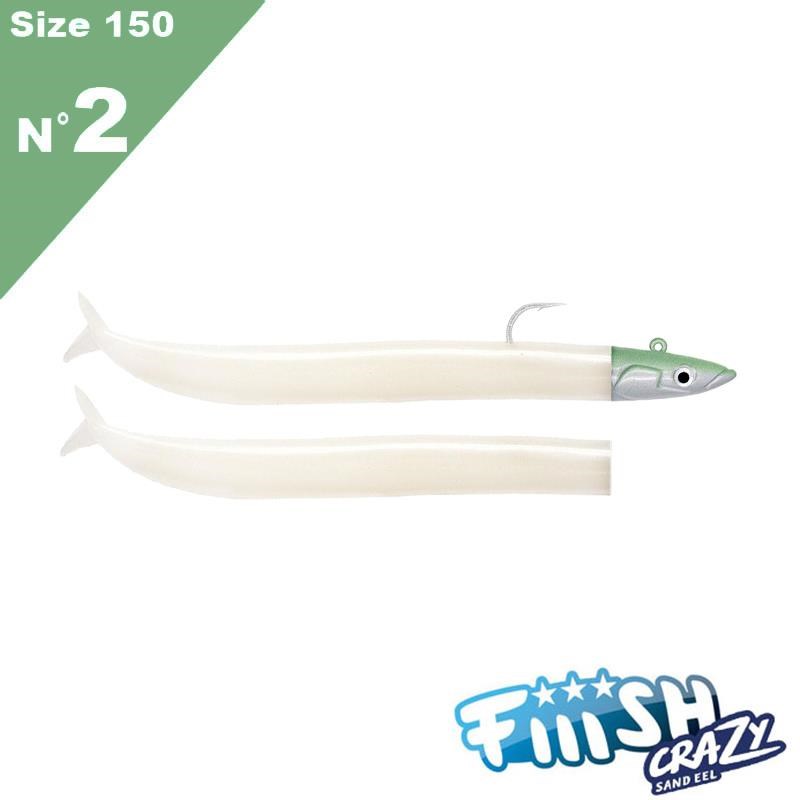 Fiiish Crazy Sand Eel CSE150/2 CSE512 Combo Shore 15cm 20gr White Coco