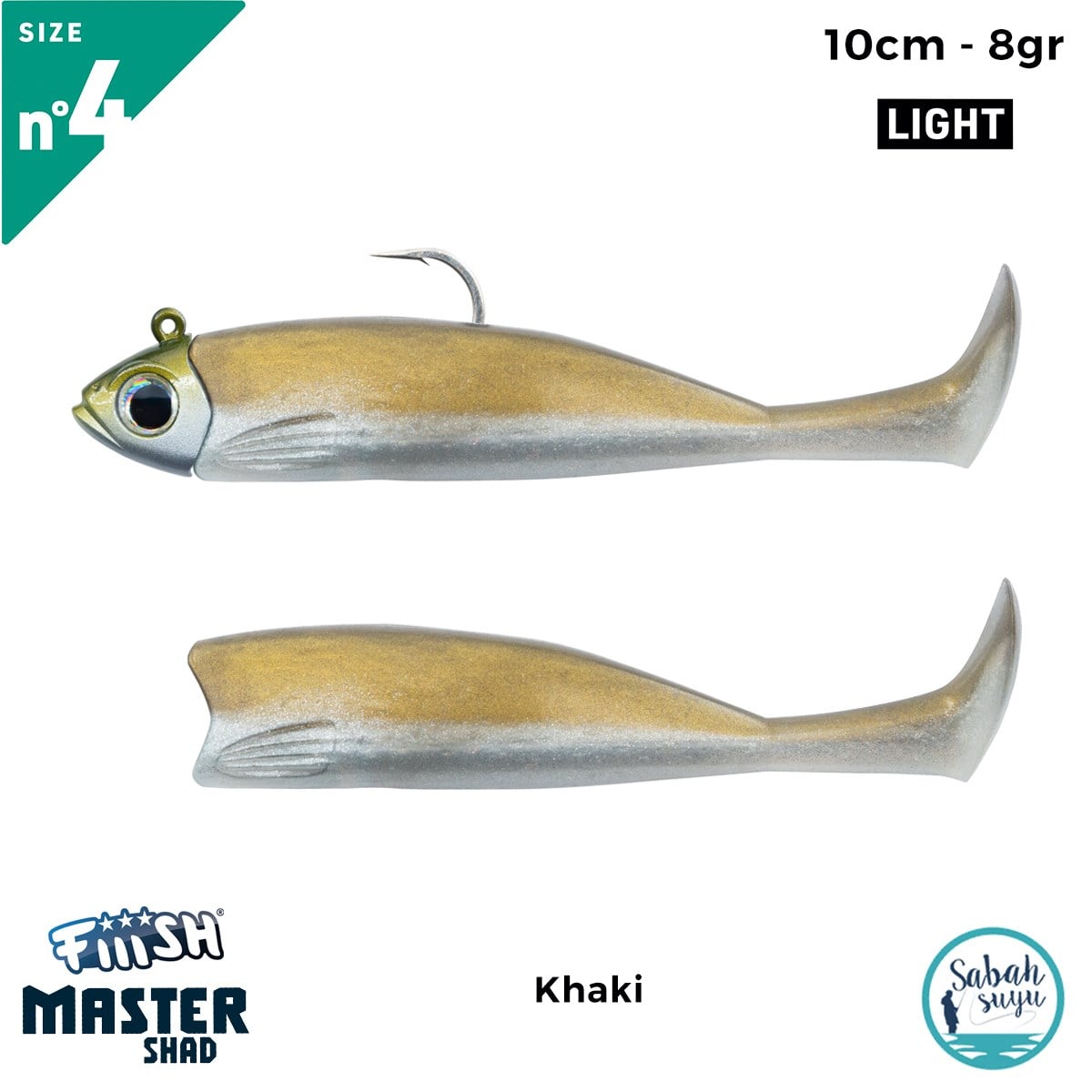 Fiiish Master Shad MS100/4 MS4515 Combo Light 10cm 8gr Khaki