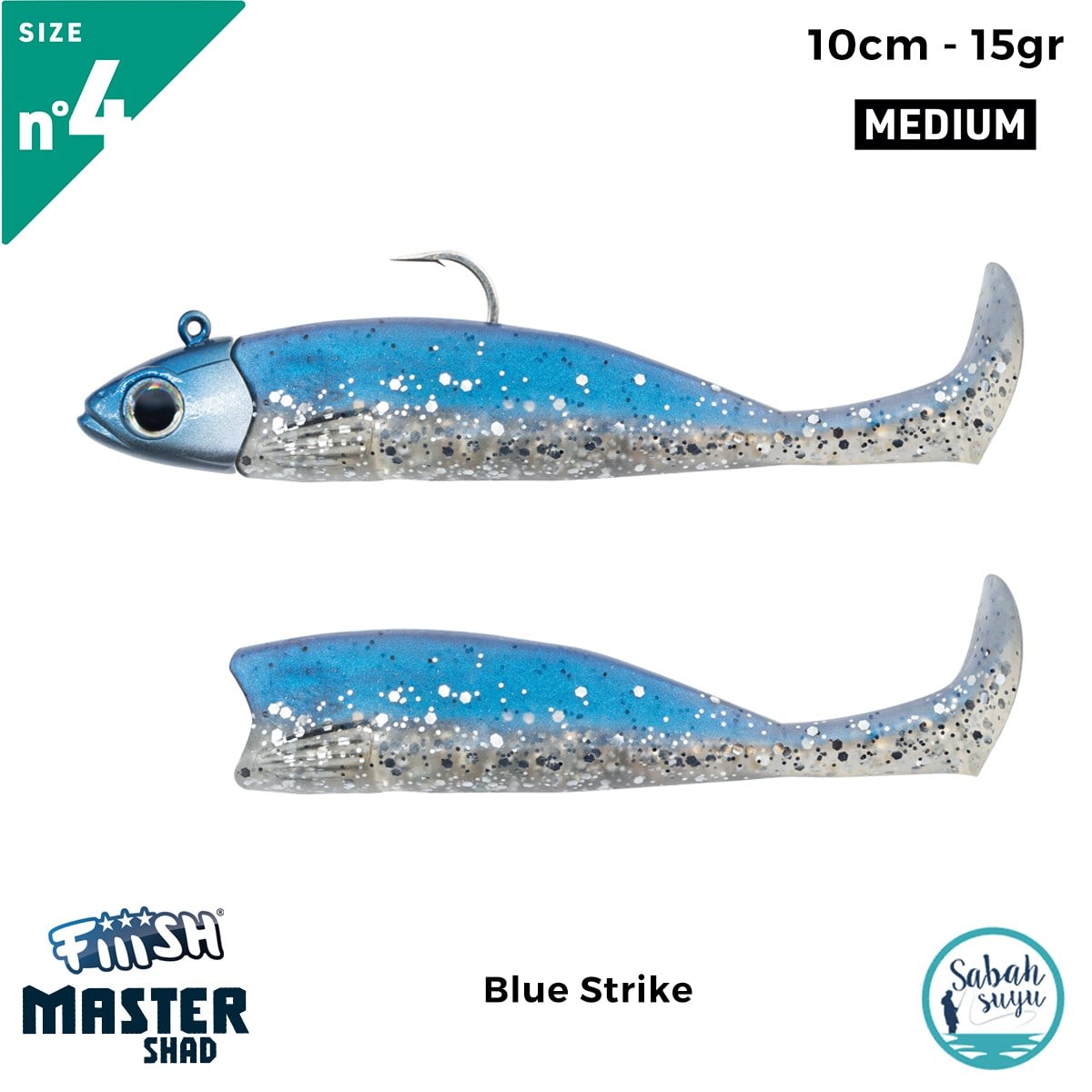 Fiiish Master Shad MS100/4 MS4550 Combo Medium 10cm 15gr Blue Strike