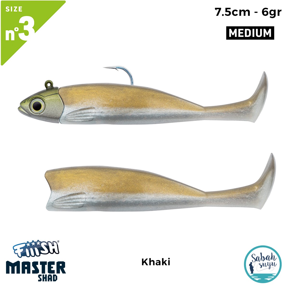 Fiiish Master Shad MS75/3 MS4503 Combo Medium 7.5cm 6gr Khaki