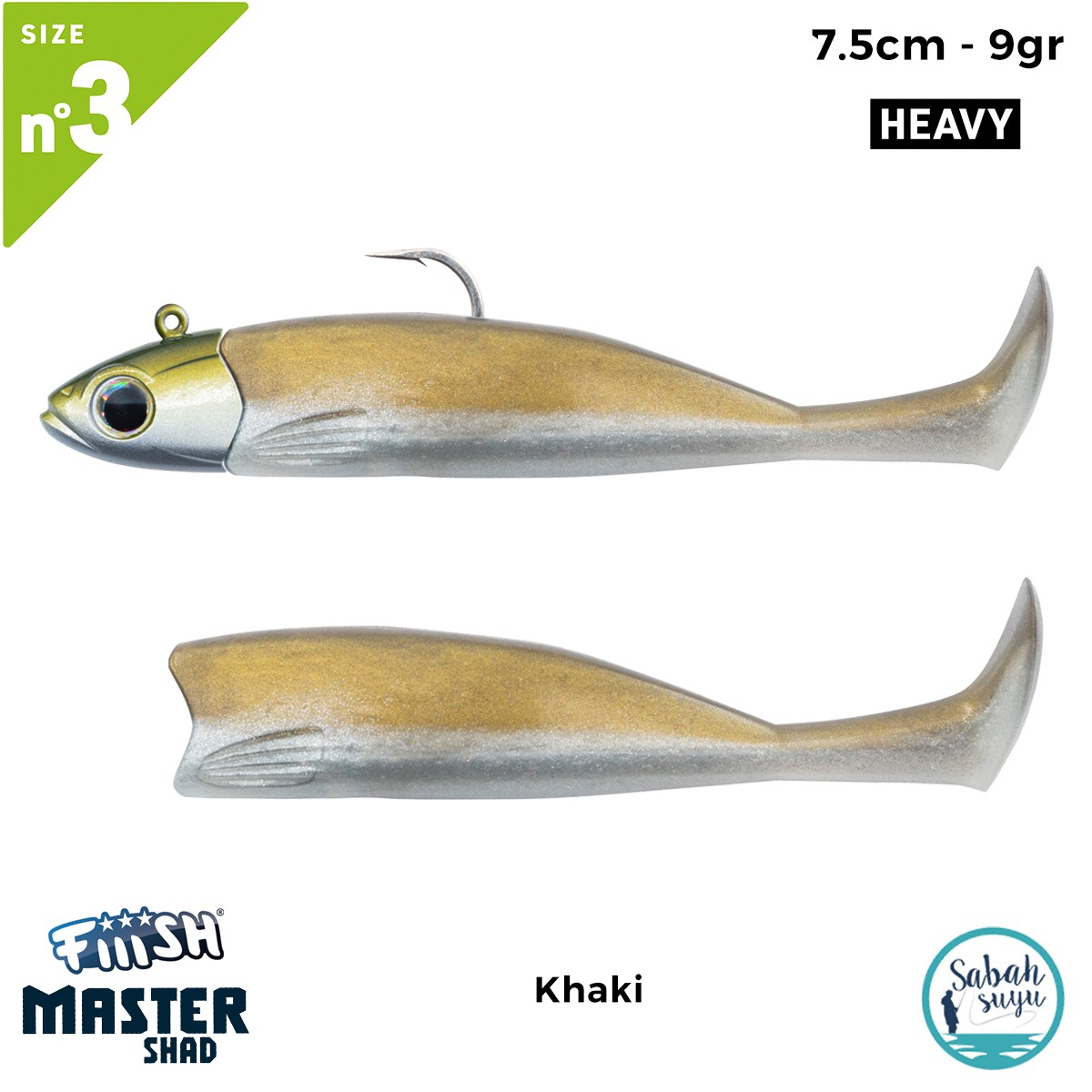 Fiiish Master Shad MS75/3 MS4506 Combo Heavy 7.5cm 9gr Khaki