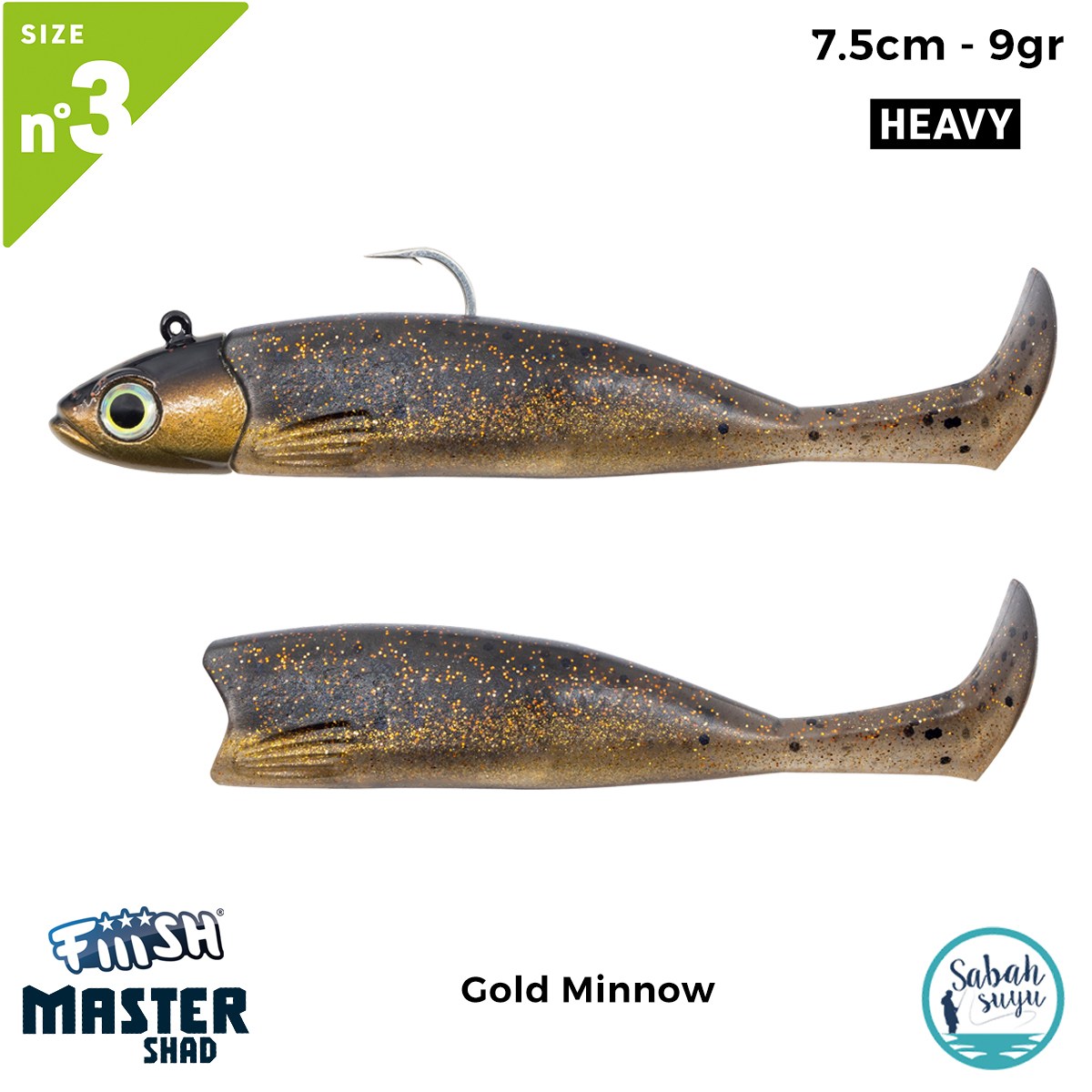 Fiiish Master Shad MS75/3 MS4572 Combo Heavy 7.5cm 9gr Gold Minnow