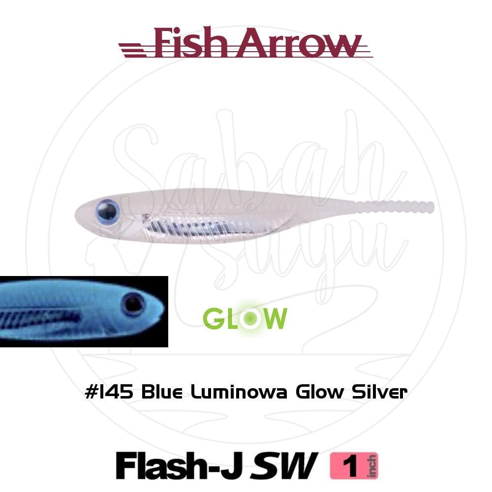 Fish Arrow Flash J 2.5cm SW #145 Blue Luminova Glow Silver Sahte Balık