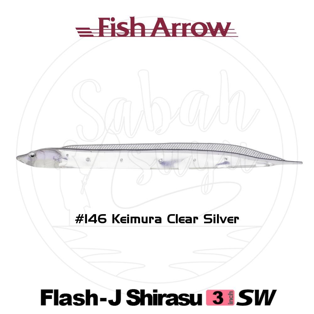 Fish Arrow Flash J Shirasu 7.5cm SW #146 Keimura Clear Silver Sahte Balık
