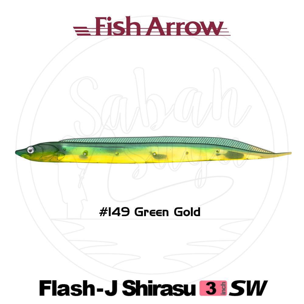 Fish Arrow Flash J Shirasu 7.5cm SW #149 Green Gold Sahte Balık