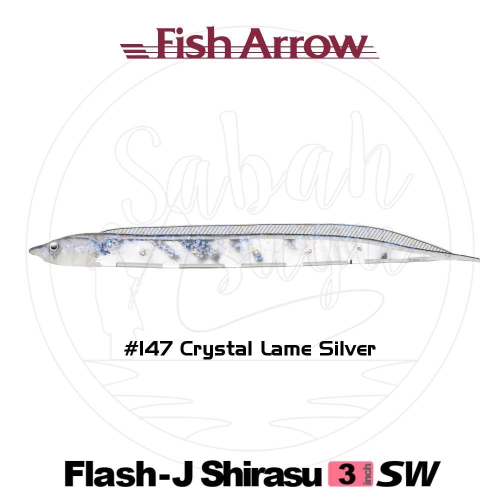 Fish Arrow Flash J Shirasu 7.5cm SW #147 Crystal Lame Silver Sahte Balık