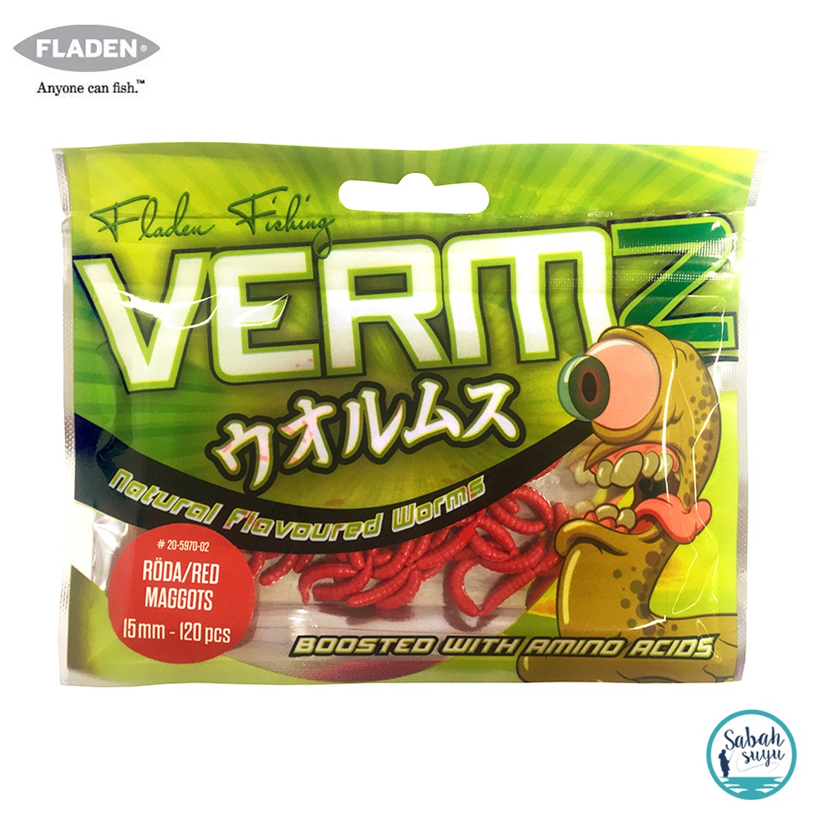 Fladen Vermz Kokulu Leş Kurdu 15mm (120 Ad) Silikon Yem Kırmızı