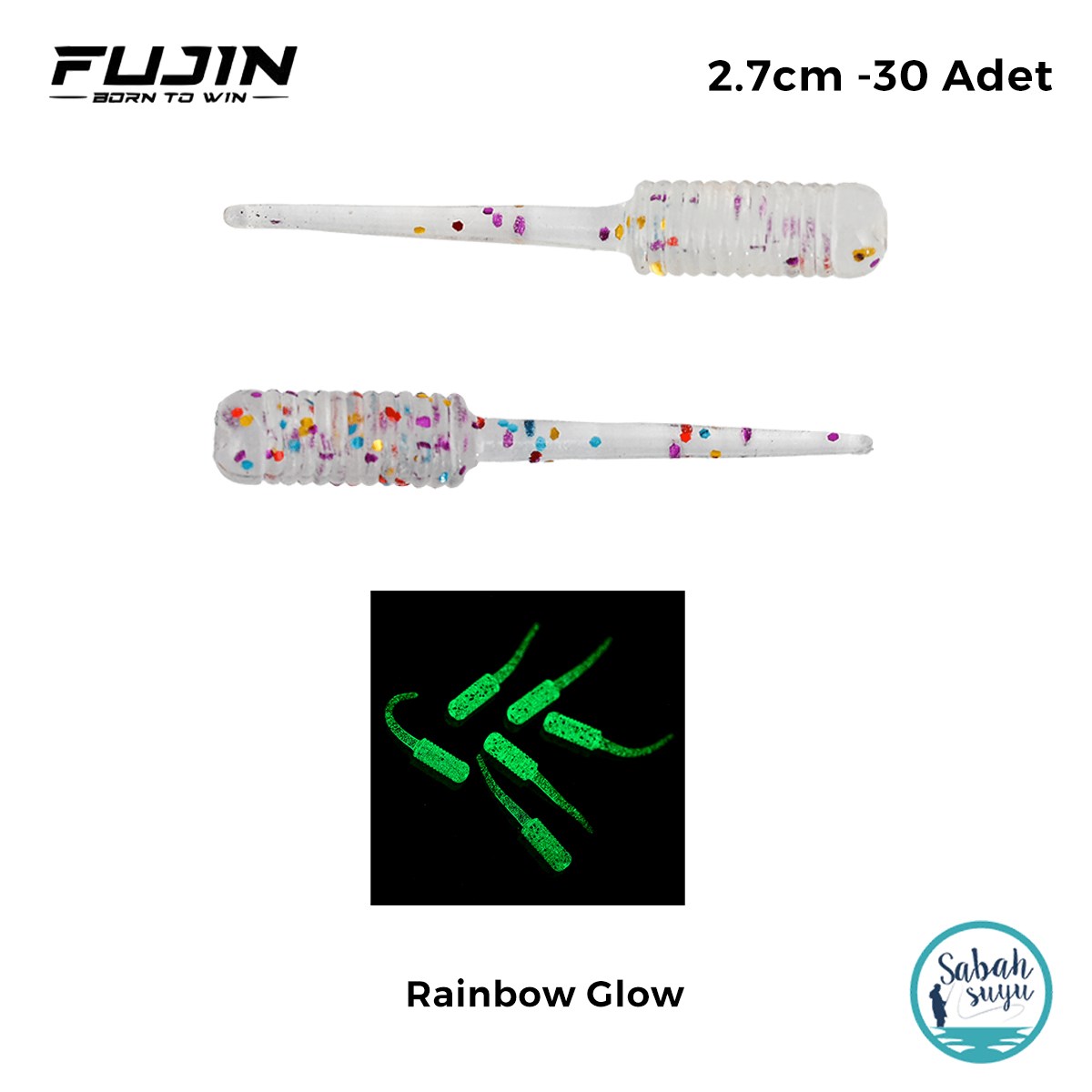 Fujin Baby Fry LRF Silikon 2.7 cm Rainbow Glow (30 Adet)