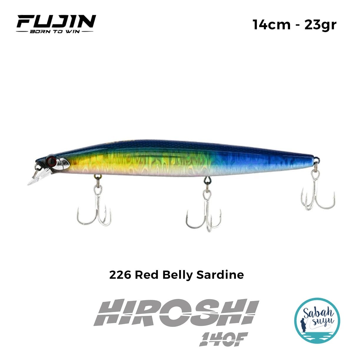 Fujin Hiroshi 140F 14cm 23gr Maket Balık 226 Red Belly Sardine