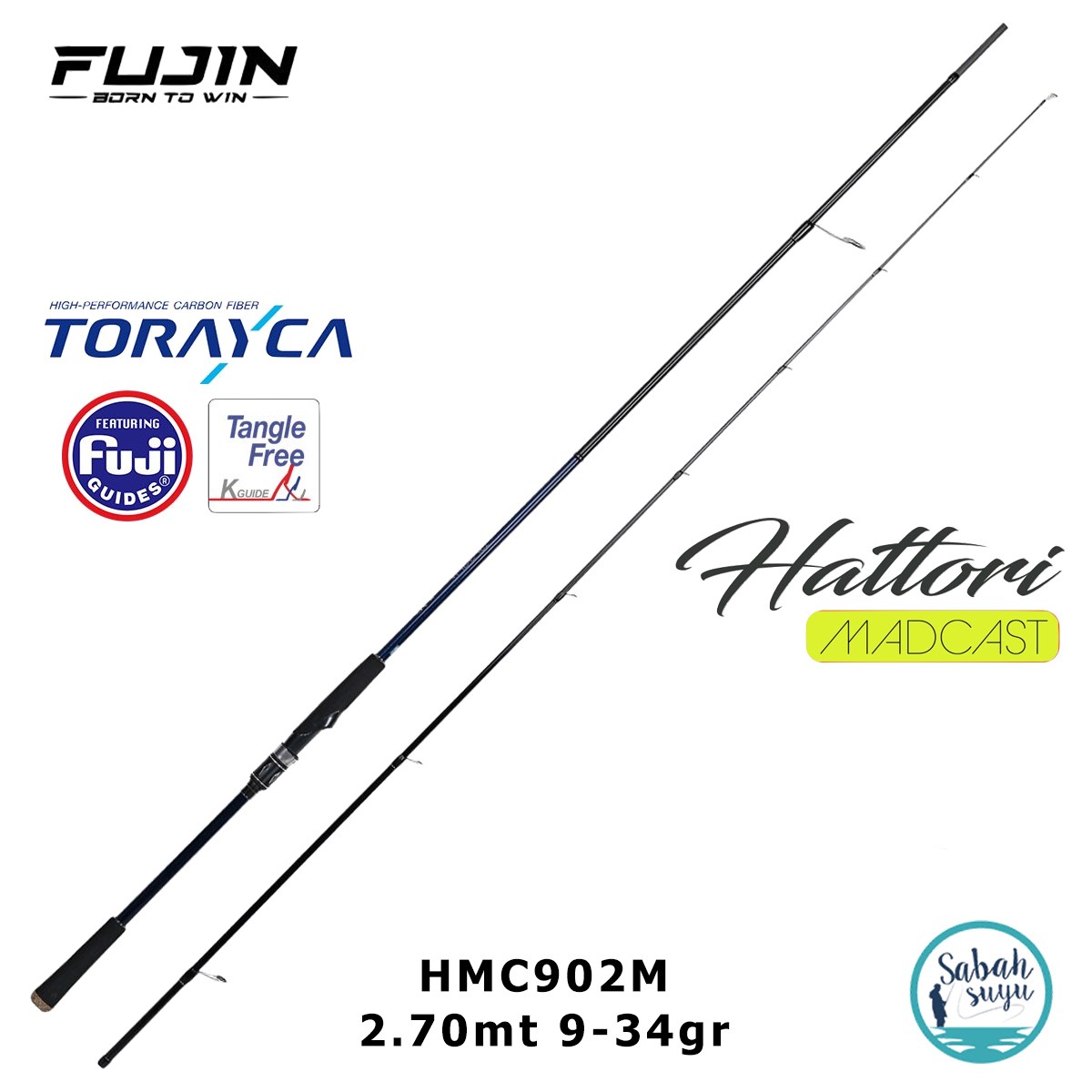 Fujin Madcast HMC902M 2.70mt 9-34gr (2P) Spin Kamış
