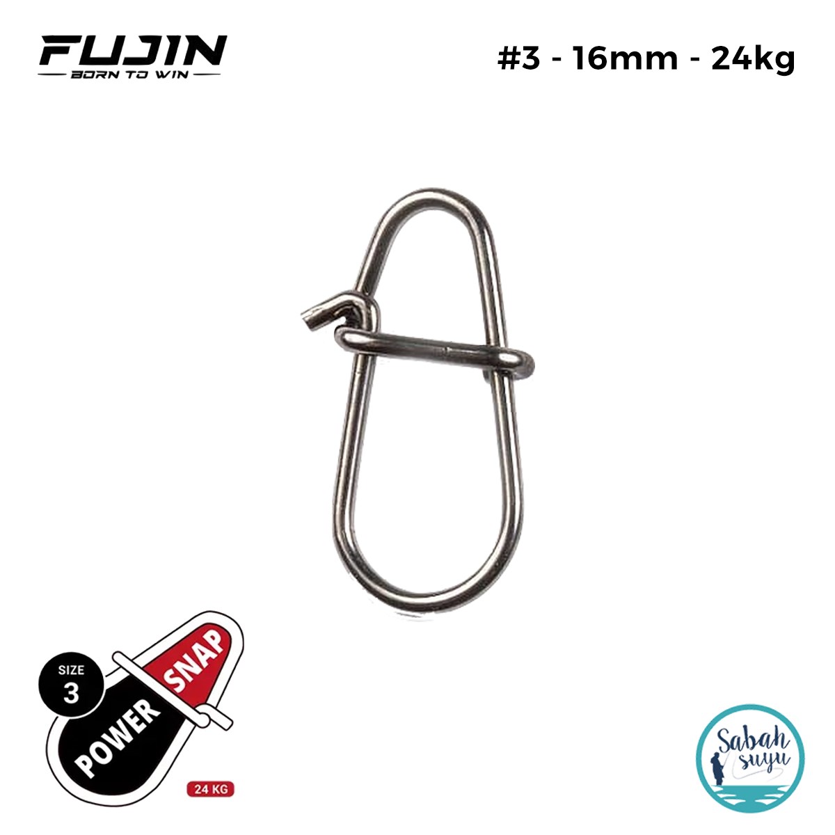 Fujin Power Snap Klips No:3 16mm 24kg (10 Adet)