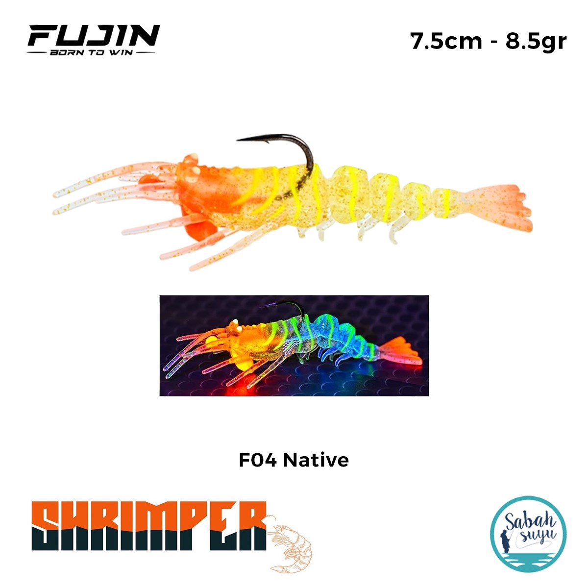 Fujin Shrimper 7.5cm 8.5gr Silikon Karides F04 Native