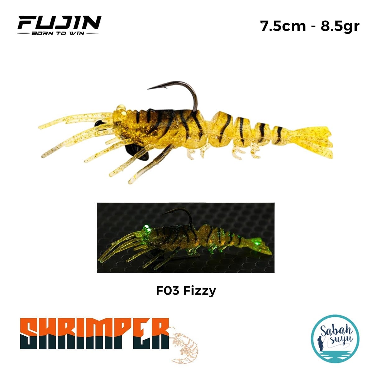 Fujin Shrimper 7.5cm 8.5gr Silikon Karides F03 Fizzy
