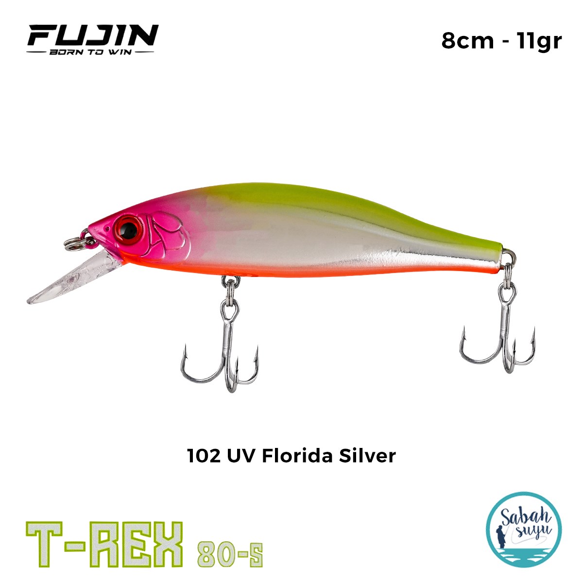 Fujin T-Rex 80S 8cm 11gr Maket Balık 102 UV Florida Silver