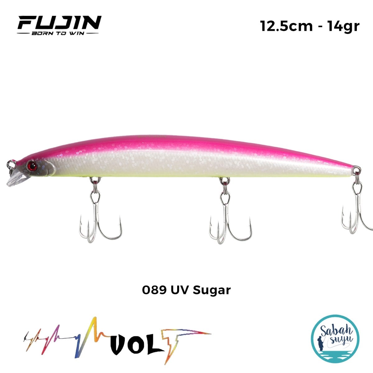 Fujin Volt VL125S 12.5cm 14gr Maket Balık 089 UV Sugar