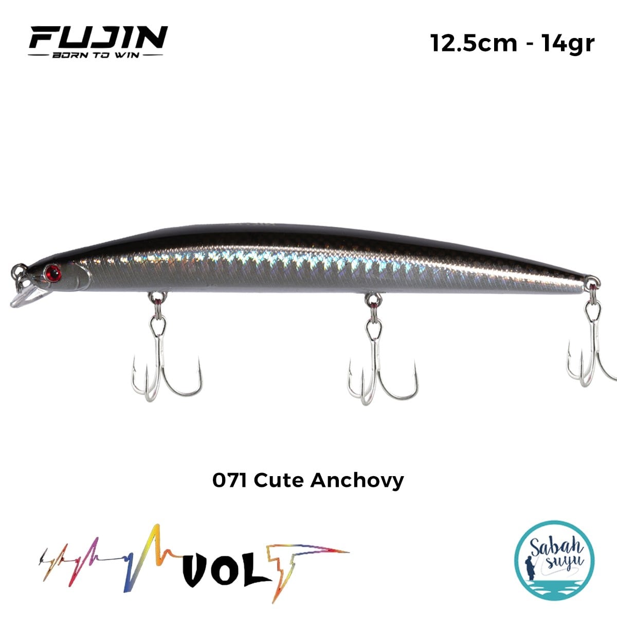 Fujin Volt VL125S 12.5cm 14gr Maket Balık 071 Cute Anchovy
