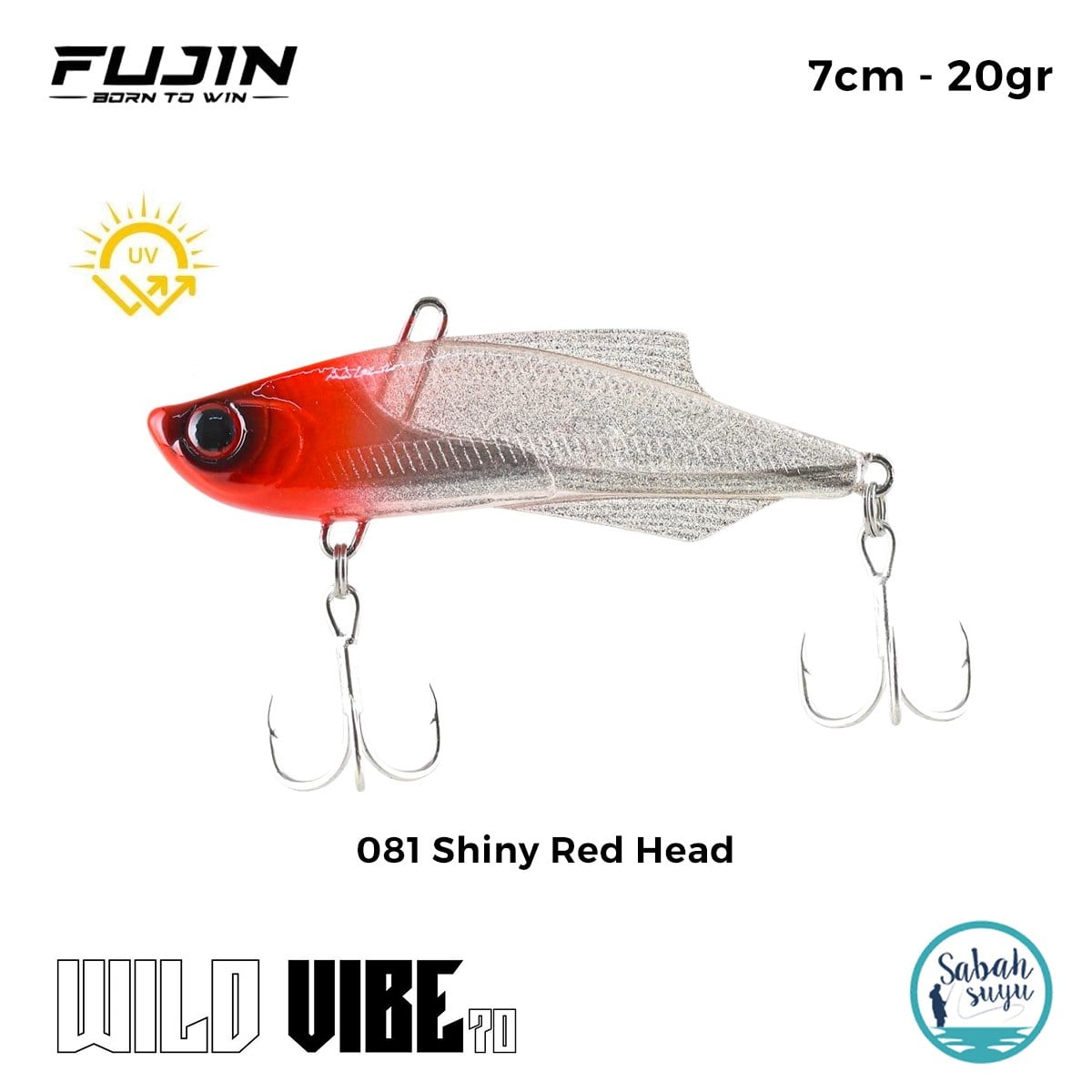 Fujin Wild Vibe 7cm 20gr Vibrasyon Suni Yem 081 Shiny Red Head