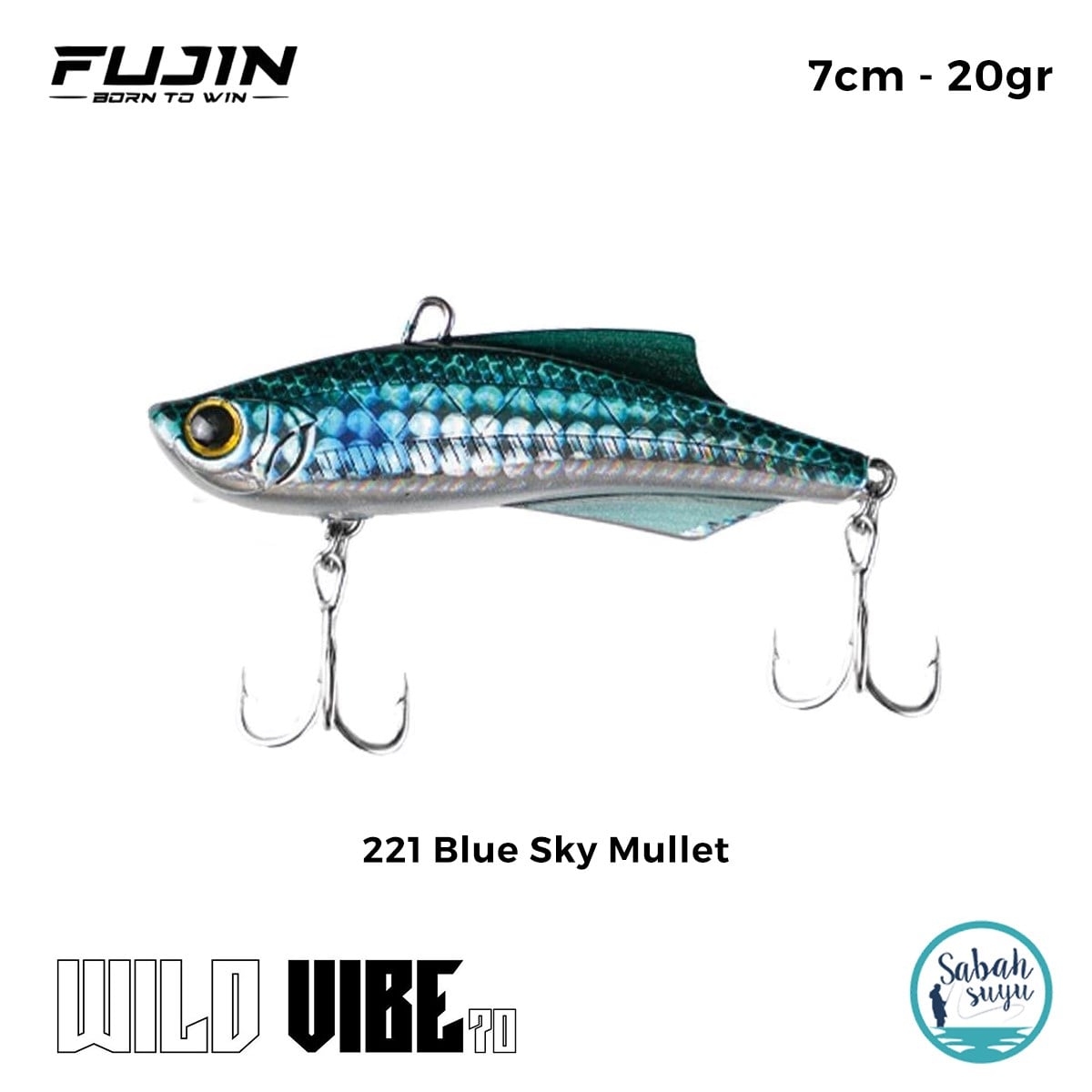 Fujin Wild Vibe 7cm 20gr Vibrasyon Suni Yem 221 Blue Sky Mullet