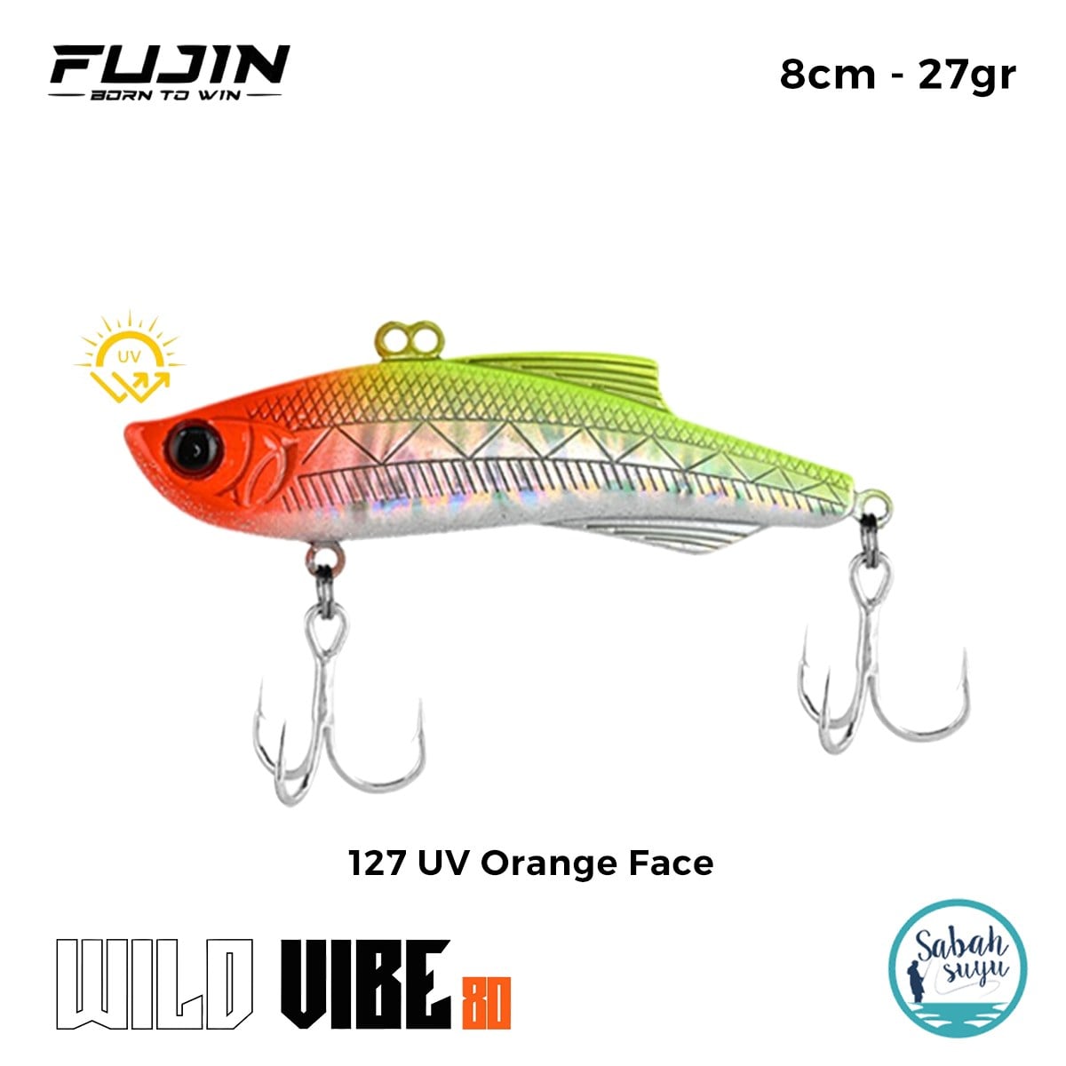 Fujin Wild Vibe 8cm 27gr Vibrasyon Suni Yem 127 UV Orange Face