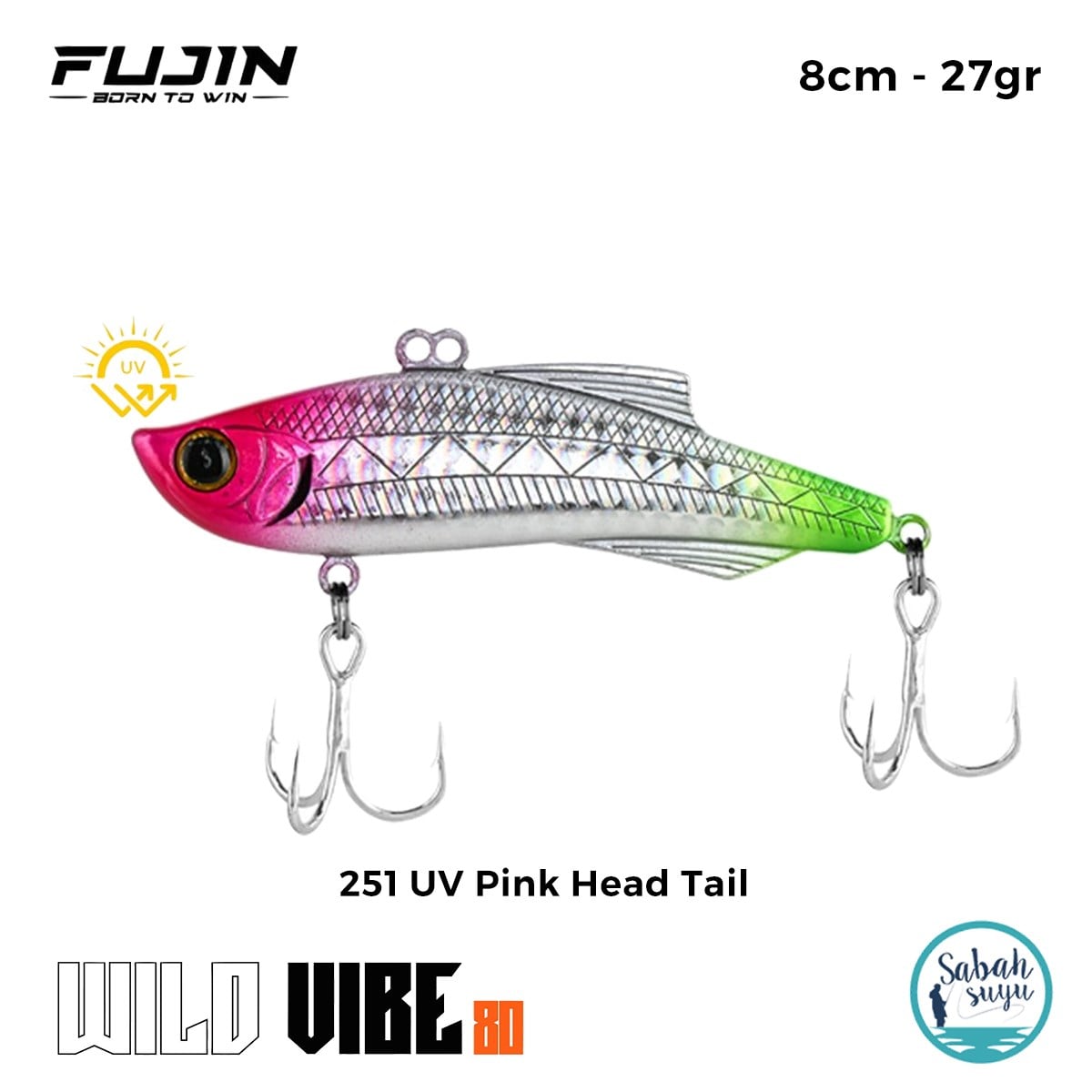 Fujin Wild Vibe 8cm 27gr Vibrasyon Suni Yem 251 UV Pink Head Tail