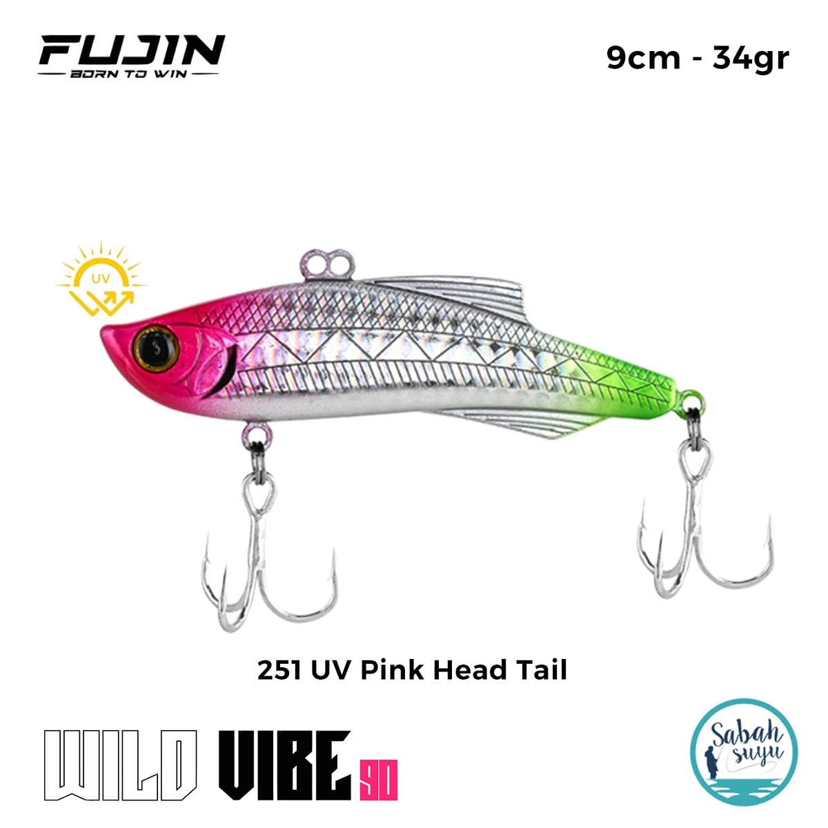 Fujin Wild Vibe 9cm 34gr Vibrasyon Suni Yem 251 UV Pink Head Tail