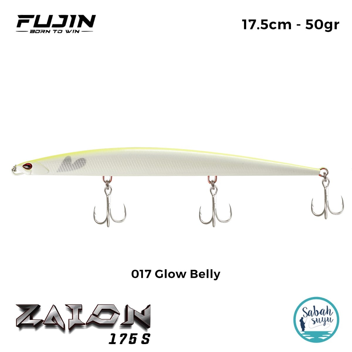 Fujin Zaion 175S 17.5cm 50gr Maket Balık 017 Glow Belly
