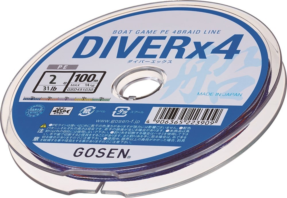 Gosen Diver Boat Game 4X İp Misina 100m Multi PE 2.0 31lb/14.0kg
