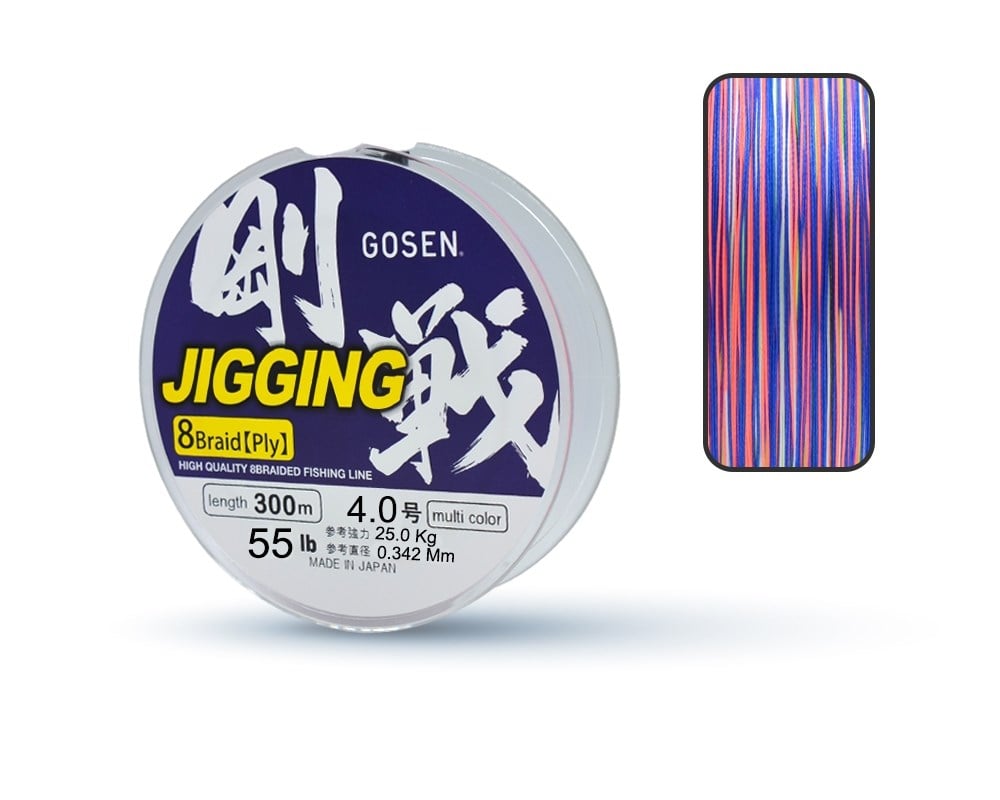 Gosen Jigging 8X İp Misina 300m Multi PE 4.0 0.34mm 55lb/25kg