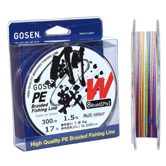 Gosen W8 İp Misina 300m Multi PE 1.5 0.21mm 17lb/7.8kg