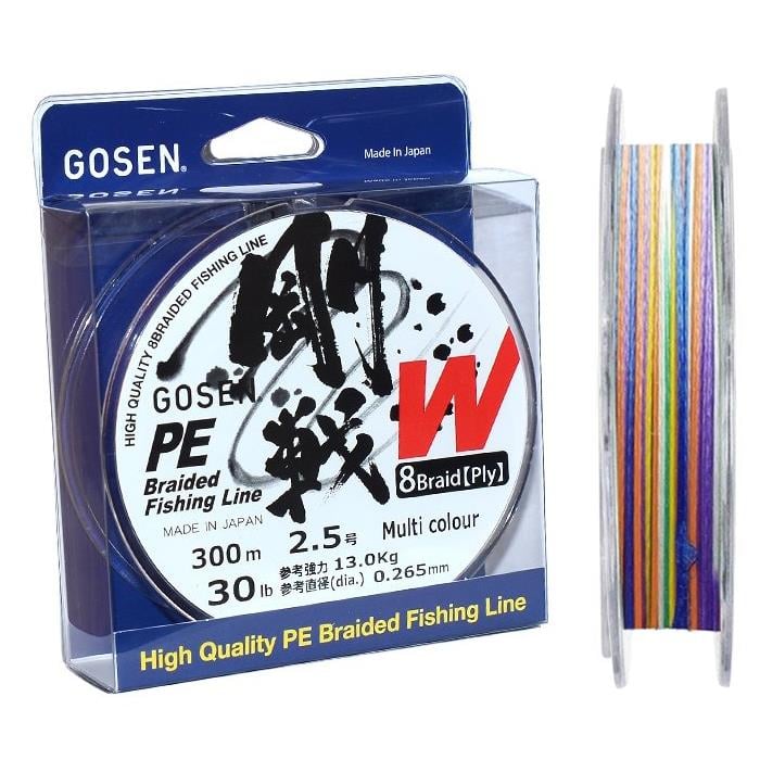 Gosen W8 İp Misina 300m Multi PE 2.5 0.27mm 30lb/13kg
