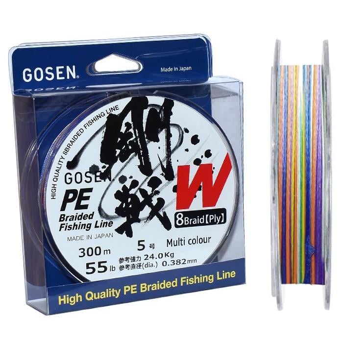 Gosen W8 İp Misina 300m Multi PE 5.0 0.38mm 55lb/24kg