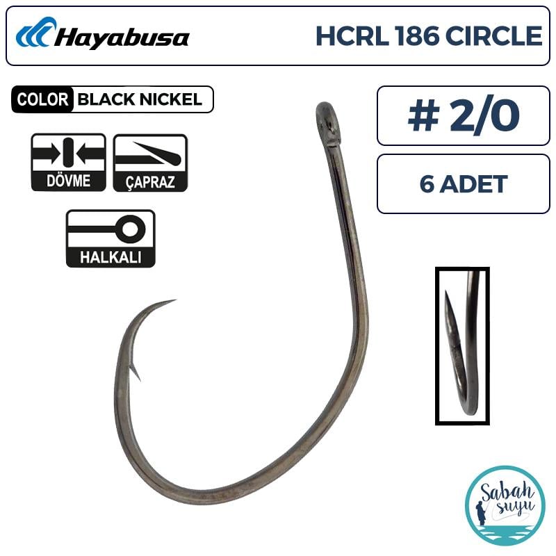 Hayabusa HCRL 186 Delikli Circle İğne Siyah #2/0 (6 Adet)