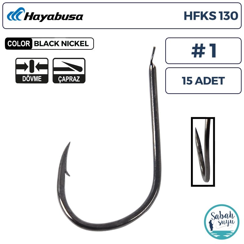 Hayabusa HFKS 130 Kısa P. Dövme Çapraz İğne Siyah #1 (15 Adet)