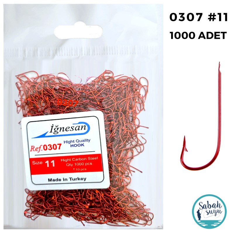 İğnesan 0307 Çapraz Çapari İğnesi #11 Kırmızı (1000 Adet)