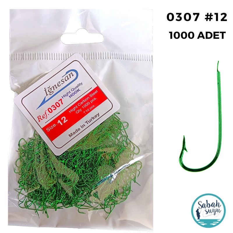 İğnesan 0307 Çapraz Çapari İğnesi #12 Yeşil (1000 Adet)