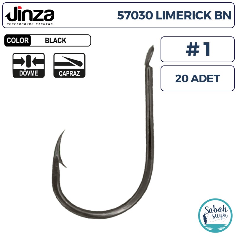 Jinza 57030 Limerick İğne #1 (20 Adet) Siyah