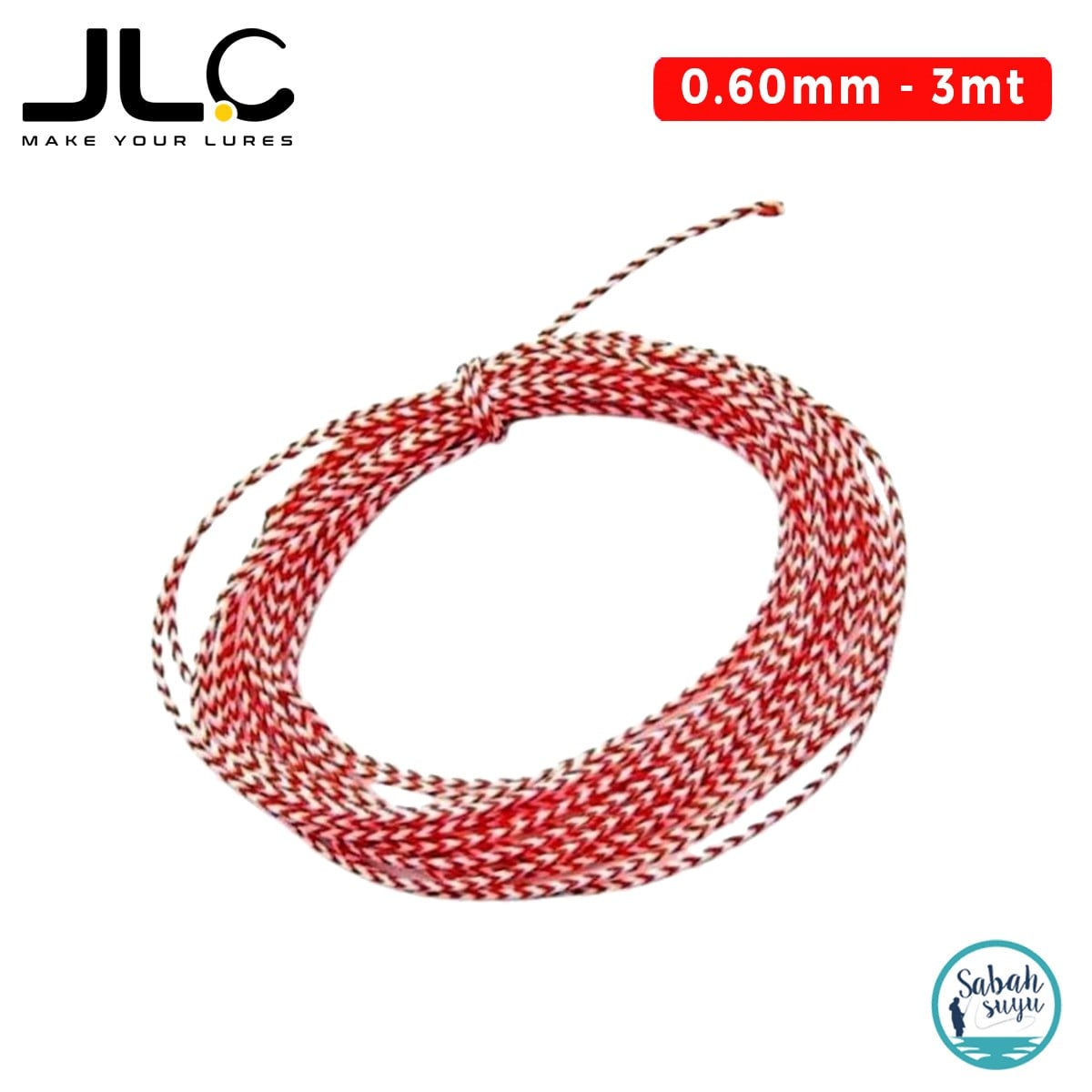 JLC 8X Asist İpi Kırmızı/Beyaz 0.60mm 3mt