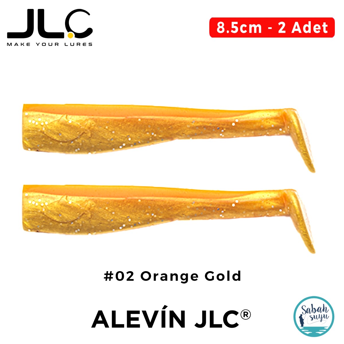 JLC Alevin 8.5cm 5gr #02 Orange Gold Silikon Kuyruk (2 Adet)