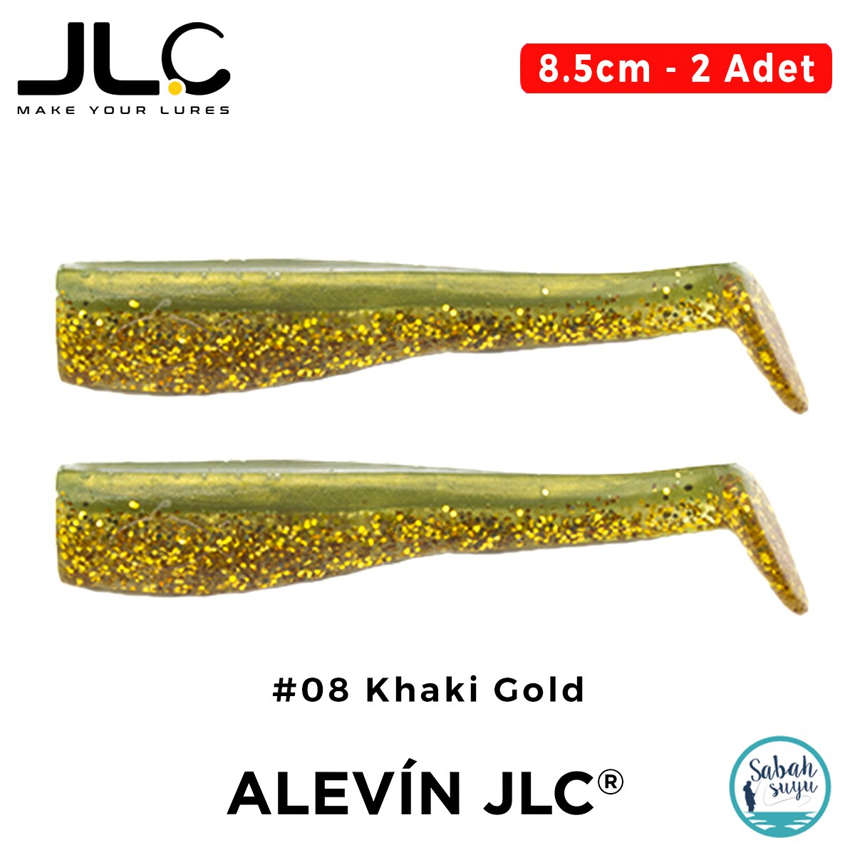 JLC Alevin 8.5cm 5gr #08 Khaki Gold Silikon Kuyruk (2 Adet)
