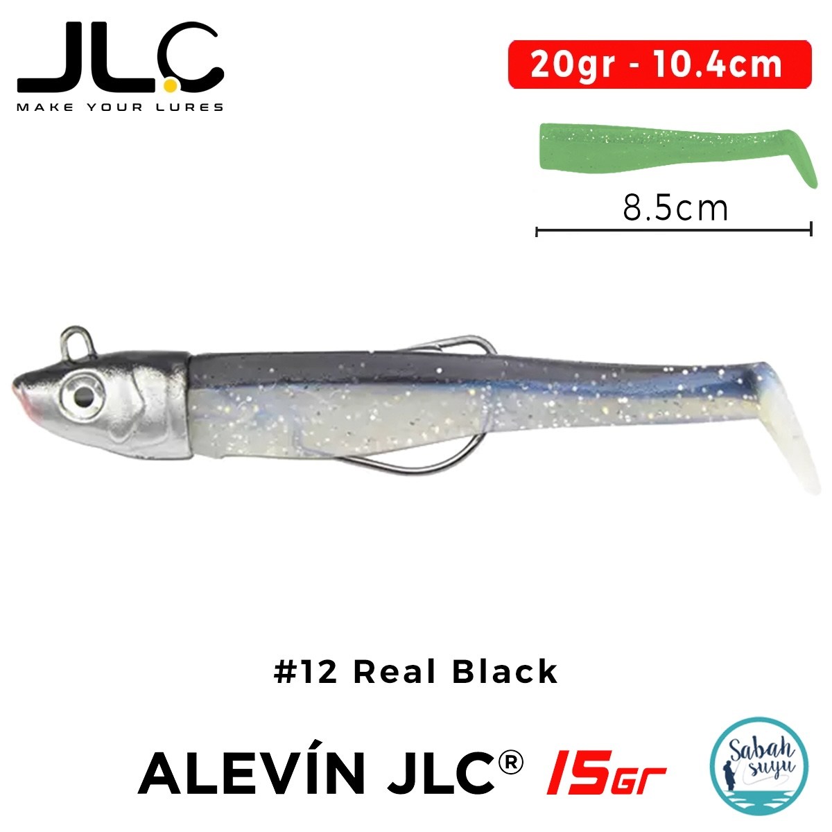 JLC Alevin Set 20gr 10.4cm #12 Real Black Silikon Balık