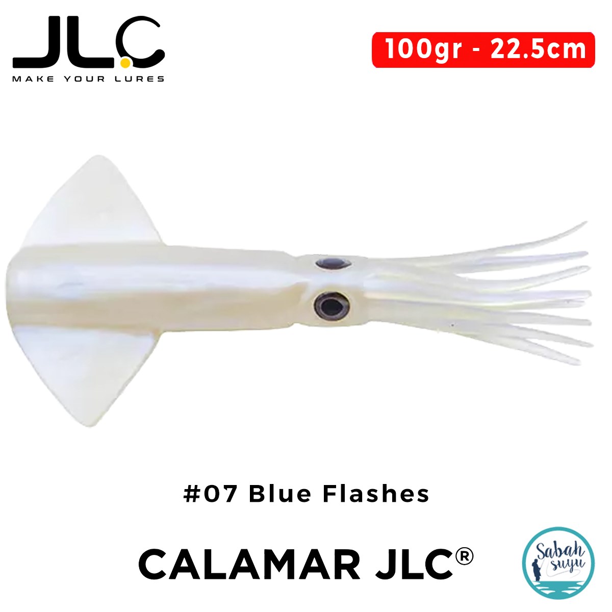 JLC Calamar Yedek Gövde 22.5cm 100gr #07 Blue Flashes Silikon Kalamar