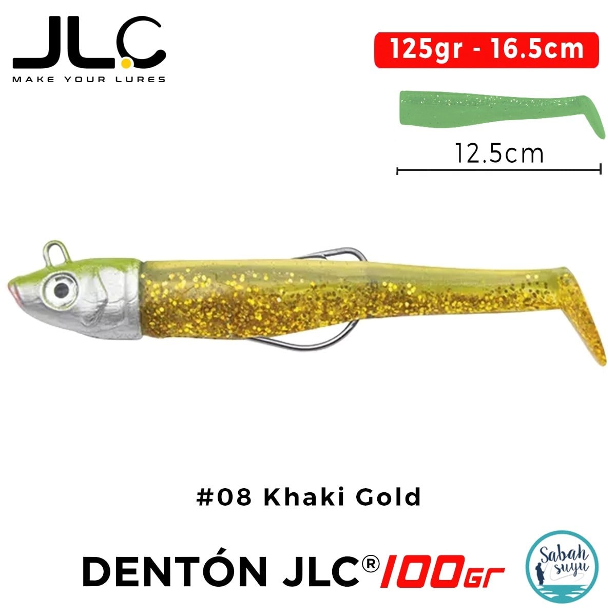 JLC Denton 100 Set 125gr 16.5cm #08 Khaki Gold Silikon Balık