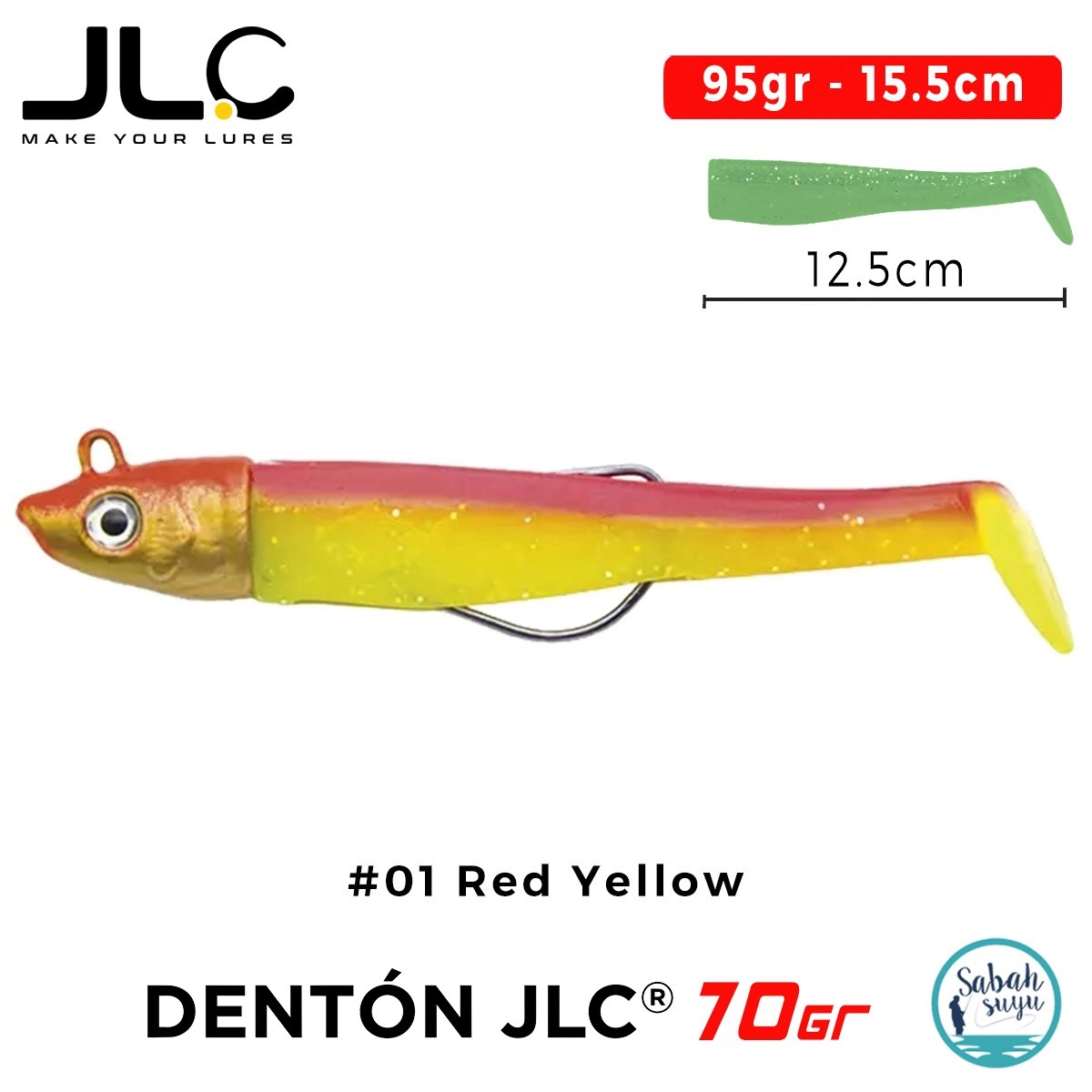 JLC Denton 70 Set 95gr 15.5cm #01 Red Yellow Silikon Balık