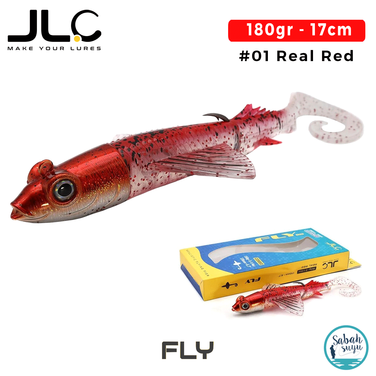 JLC Fly 170 Set 17cm 180gr #01 Real Red Silikon Balık