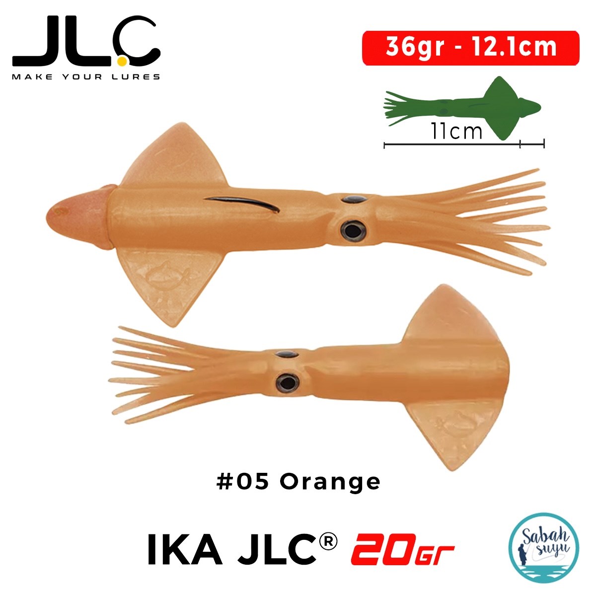 JLC IKA 20 Combo Set 36gr 12.1cm #05 Orange (2+1) Silikon Kalamar