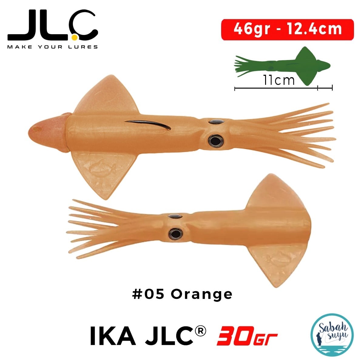 JLC IKA 30 Combo Set 46gr 12.4cm #05 Orange (2+1) Silikon Kalamar